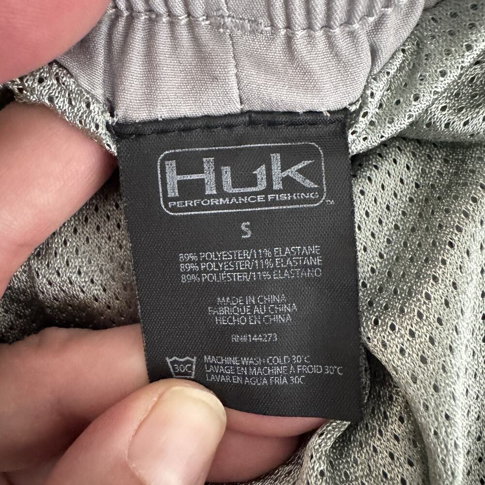 Huk Men's Pursuit Volley Swim Shorts Sz S Gray Lined Fishing UPF Protection - Picture 4 of 10